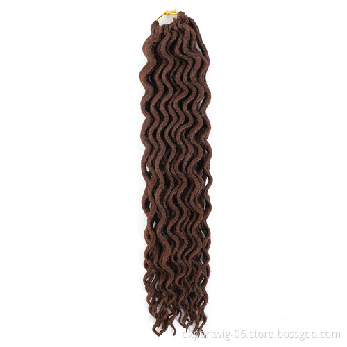 Synthetic Braiding Hair Extensions Wholesale  Faux Curly Locs Ombre Color Soft  Faux Curly Locs Crochet Braids Hair For Women